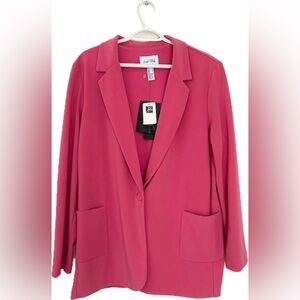 NWT JOSEPH RIBKOFF Pink One Button Blazer